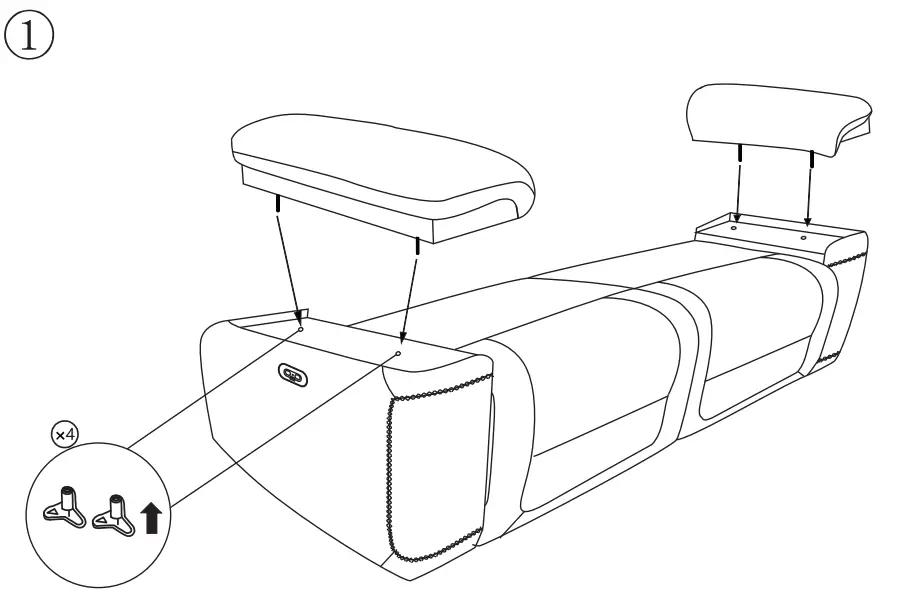 ASHLEY U1010015 Wentler Dual Power Reclining Sofa-FIG-2