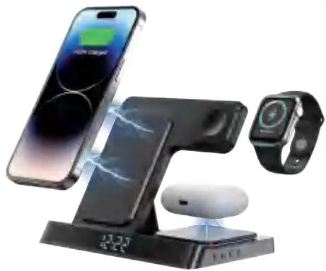 Shenzhen Huier Industrial H32 4 In 1 Wireless Charger - operation steps 1
