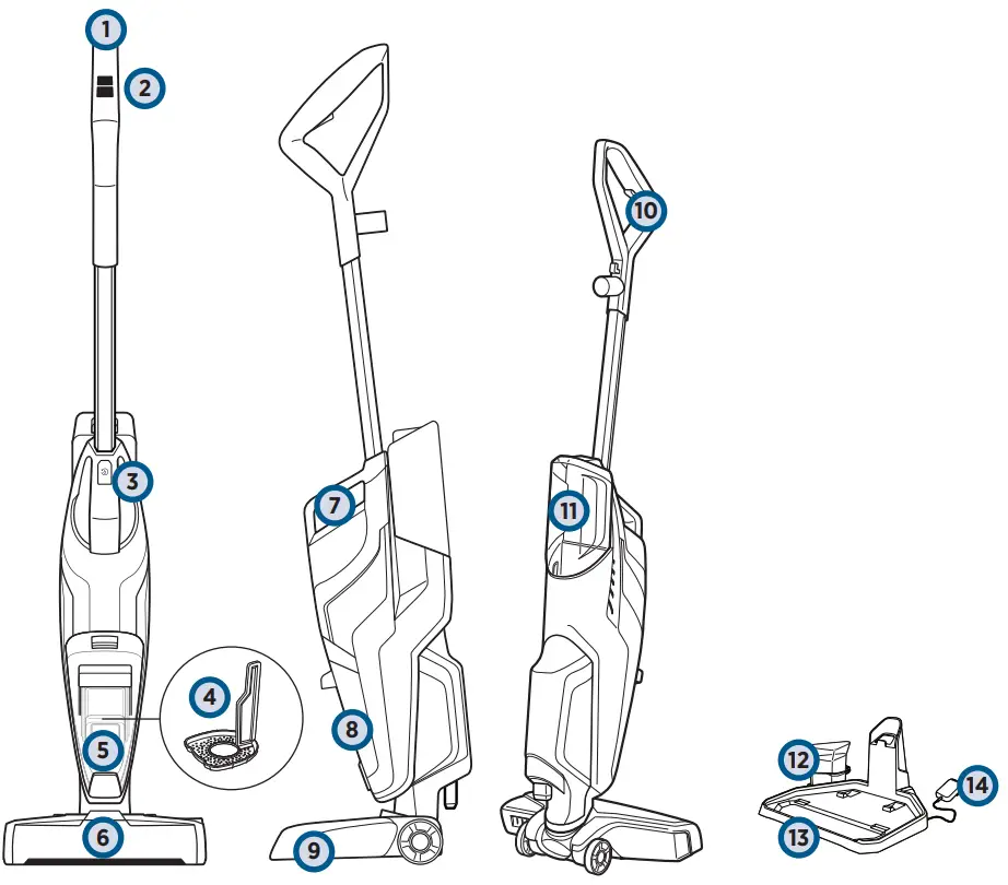 BISSELL 2551 Series Crosswave Cordless Multi Surface Wet Dry Vacuum - fig1
