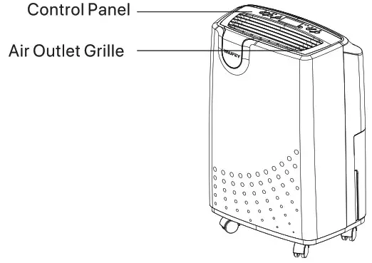 YAUFEY PD161D Home Dehumidifier - PARTS DESCRIPTION 1
