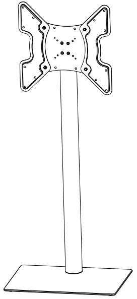 DQ17-1123 Kosmas TV Vloerstandaard zwart -