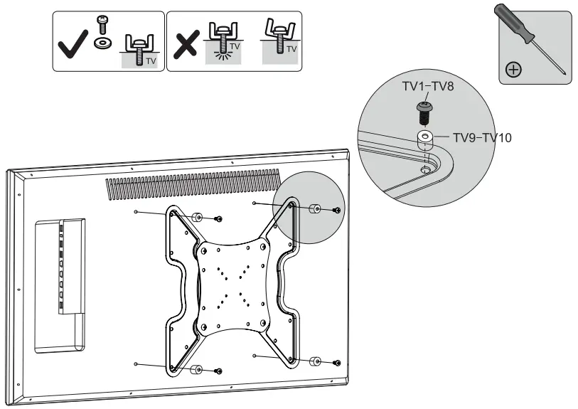 DQ17-1123 Kosmas TV Vloerstandaard zwart -6