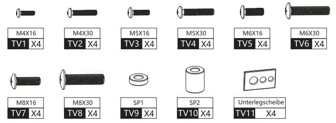 DQ17-1123 Kosmas TV Vloerstandaard zwart -TV INSTRCTION