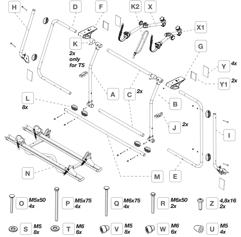 FIAMMA-VW-T5-PRO,-VW-T6-PRO-Bicycles-Carrier-FIG1