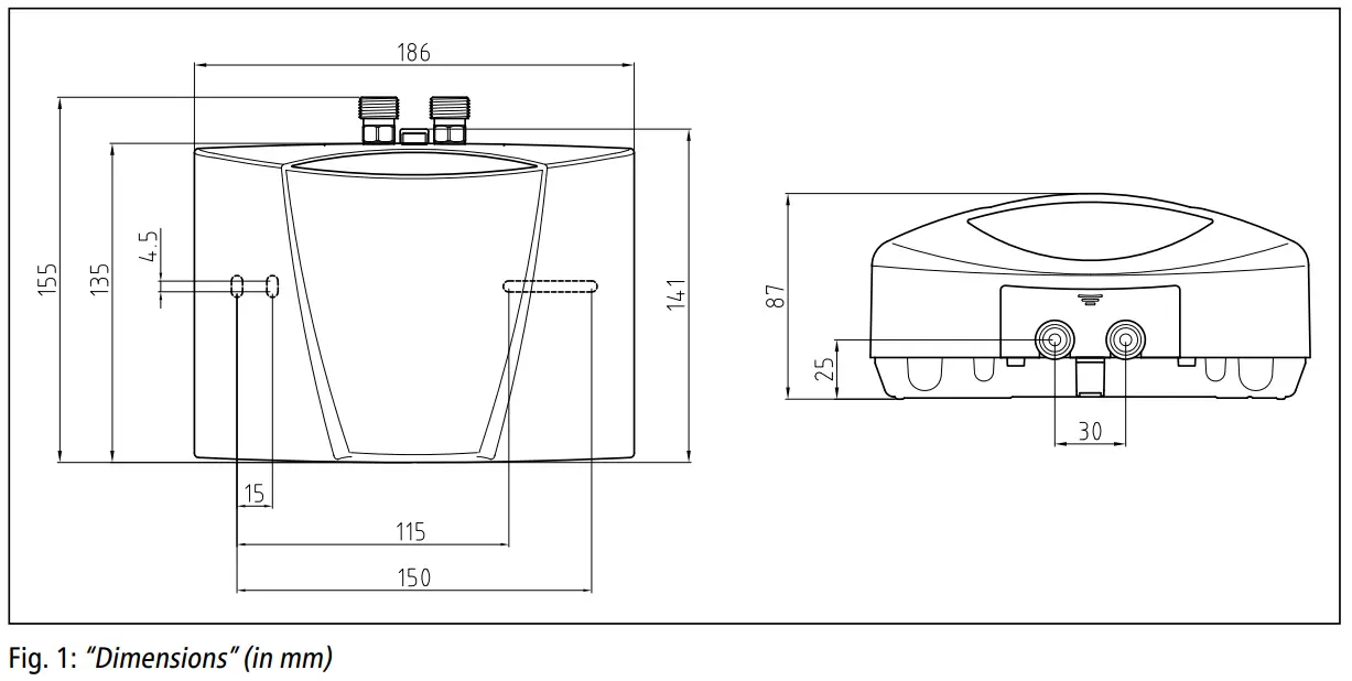 CLAGE M 3..7 E-mini Instant Water Heater - Fig 2