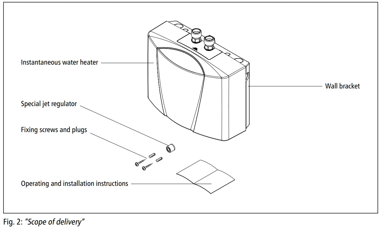 CLAGE M 3..7 E-mini Instant Water Heater - Fig 3
