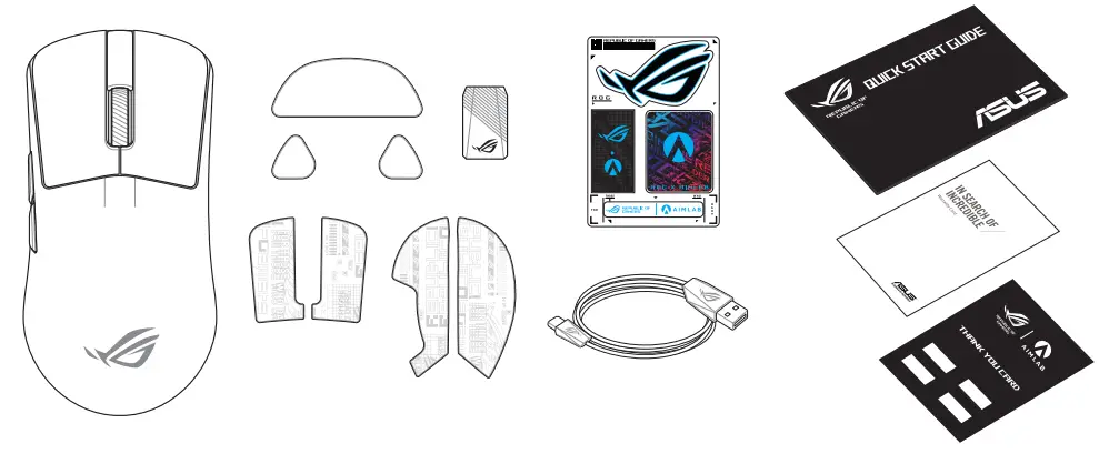 ASUS P713 ROG Harpe Ace Aim Lab Edition Wireless Optical Gaming Mouse-