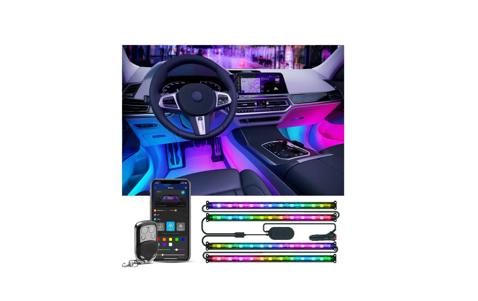 Govee H6119 Rgbic Car Led Strip Lights User Manual