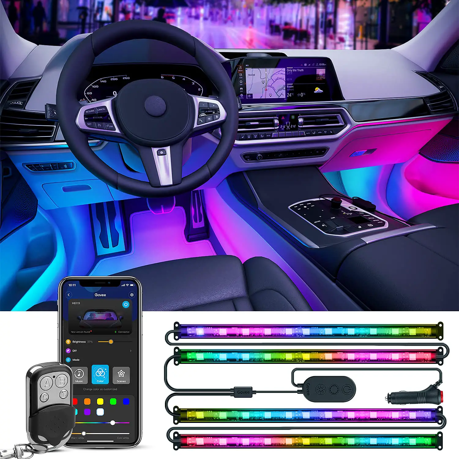 Govee H6119 RGBIC Car LED Strip Lights