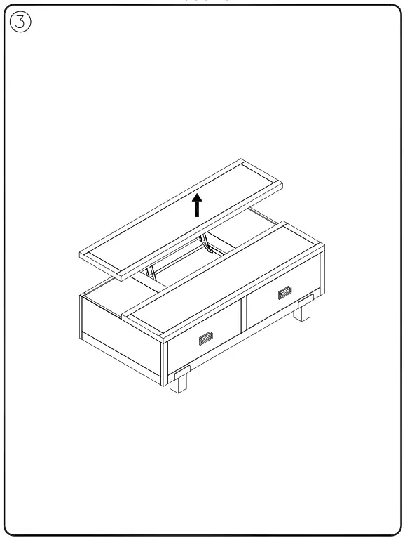 ASHLEY T930-9 Lift Top Cocktail Table - 3