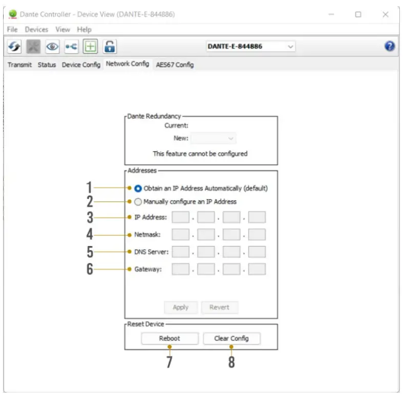 AES67 Audio Stream Configuration