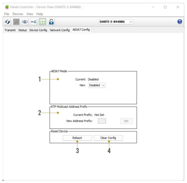 AES67 Audio Stream Configuration