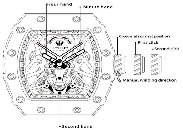 TSTAR TB8206A Bomba Mechanical Sapphire Waterproof Men Watch -