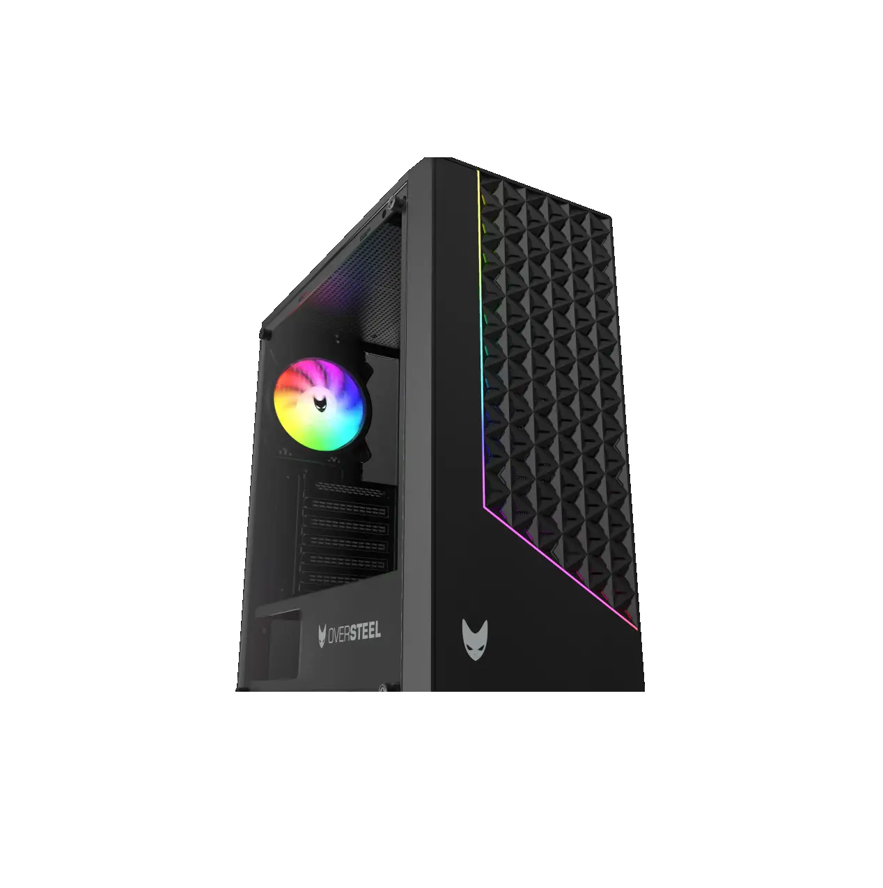 Oversteel Iridium Rgb Gaming Pc Case White User Manual