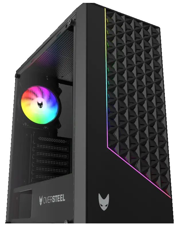 OVERSTEEL Iridium RGB Gaming PC Case White