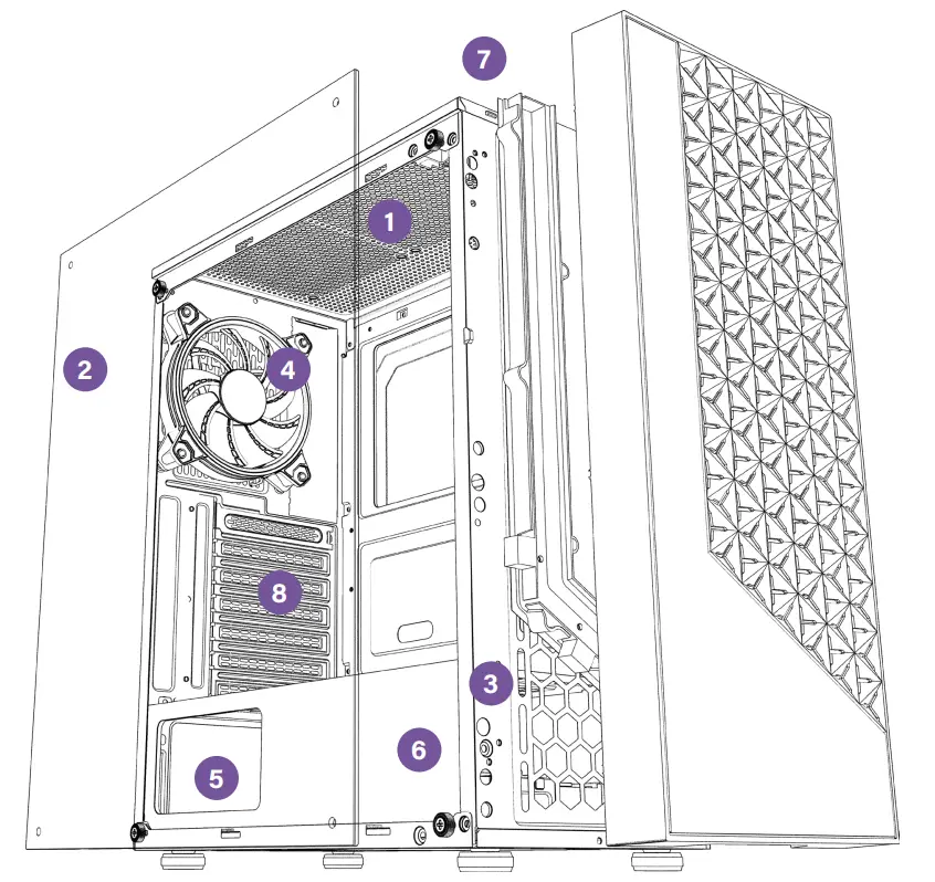 Pc Case General Diagram