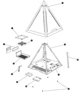 AZZA Pyramid CSAZ-804L-Chassis parts