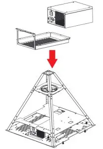 AZZA Pyramid CSAZ-804L-Power Supply Installation