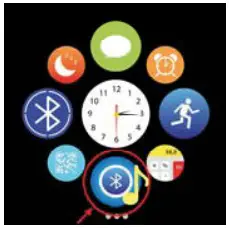 Music player via bluetooth menu