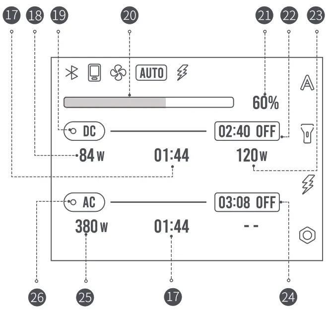 70mai Tera 1000 Portable Power Station - Complex operating interface