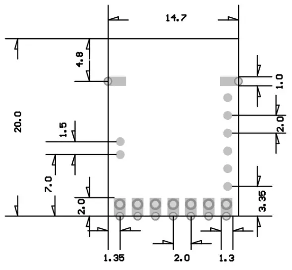 Cdtech CDZ-N2EFR32-00 Zigbee Module - Recommended PCB Layout