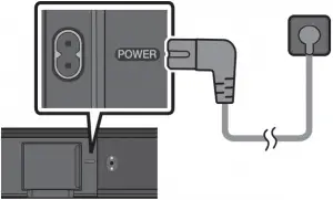 Bottom of the Soundbar Main Unit