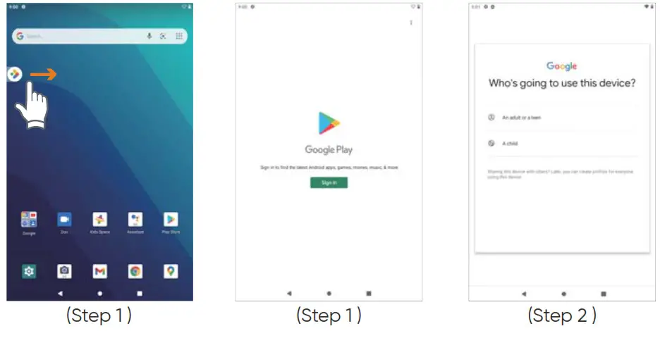 onn 100044018G Kids Tablet - Entertainment Space instructions