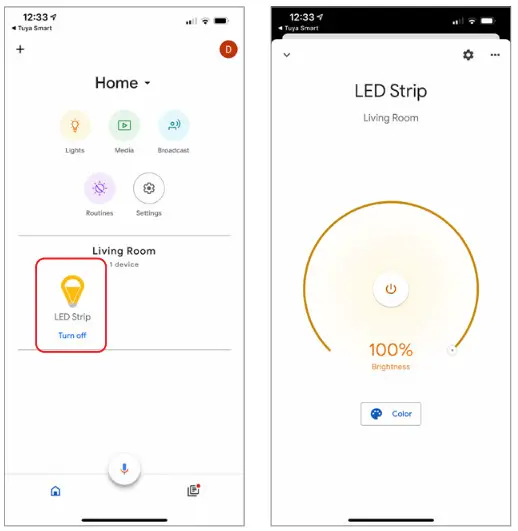 Brookstone Smart LED Strip White and Color Changing- Step G