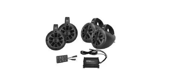 Noam Nutv4 Quad 4 Channel Marine 4 Utv Atv Boat Audio System With Bluetooth Owner's Manual