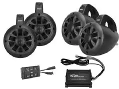 NOAM NUTV4 QUAD 4 Channel Marine 4 UTV ATV Boat Audio System with Bluetooth Product