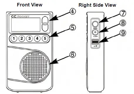 C CRANE CC Pocket AM-FM NOAA Weather Radio+ Alert with Clock and Sleep Timer FIG 4