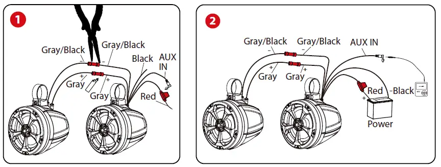 PYLE PLUTV53BTA 5.25 Inch Waterproof Rated Off-Road Wireless BT Speakers fig 2