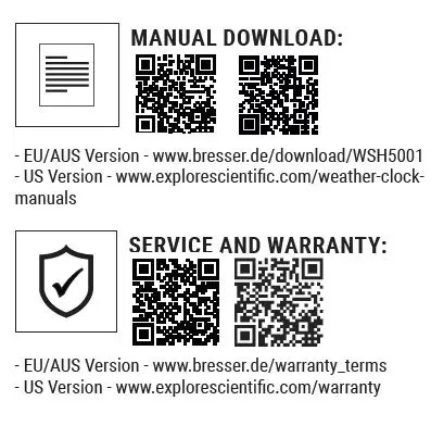 EXPLORE SCIENTIFIC WSH5001 CrystalVision Weather Station With LED Touch Keys FIG 10