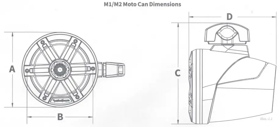 Rockford Fosgate M1WL 65MB Moto Can Speaker