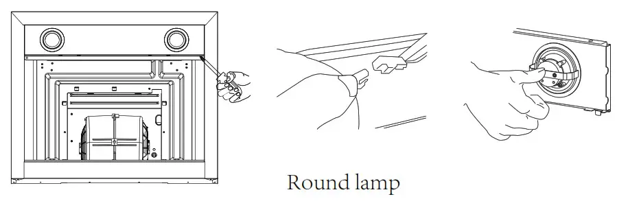 kleenmaid RHSC61 60cm Wall Mounted Canopy Rangehood- LIGHTING
