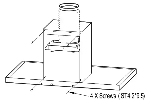 kleenmaid RHSC61 60cm Wall Mounted Canopy Rangehood- Lower decorative