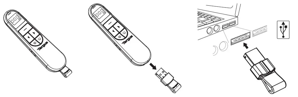 Targus AMP068 Control Max Presenter Remote - connection