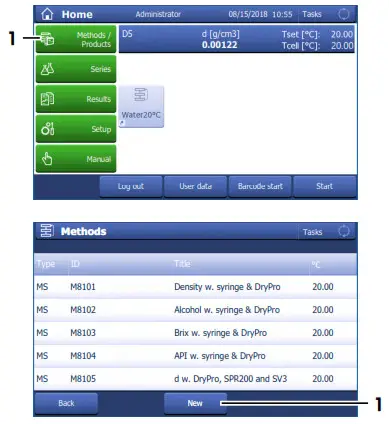 METTLER TOLEDO D4 Density Meter Excellence - Create the test method