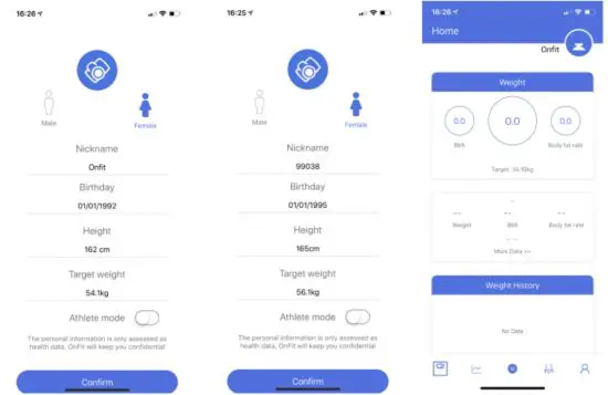 Welland T9 Smart Body Fat Scale - data