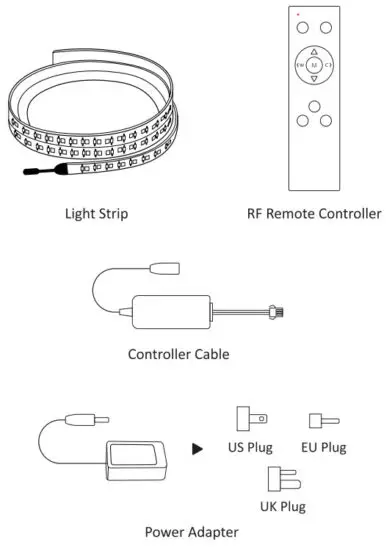 novostella NTS29 CW NF Tunable White LED Light Strip - components