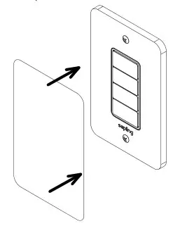 sapling Elapsed Timer Control Panel - Apply the adhesive side of the cover