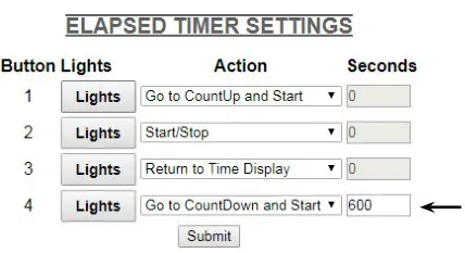 sapling Elapsed Timer Control Panel - Setting up a Countdown with sbdconfig or Web Interface 2