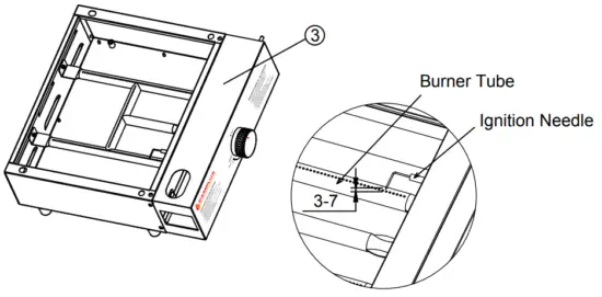 CAMPLUX GG301S Table Top Gas Griddle - Burner Tube