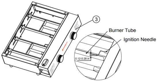 CAMPLUX GG301S Table Top Gas Griddle - Ignition Needle