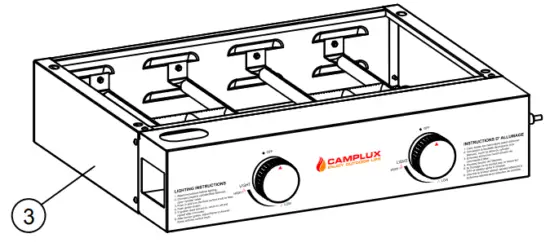 CAMPLUX GG301S Table Top Gas Griddle - body