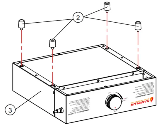 CAMPLUX GG301S Table Top Gas Griddle - four rubber