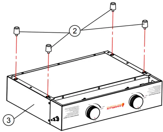 CAMPLUX GG301S Table Top Gas Griddle - rubber