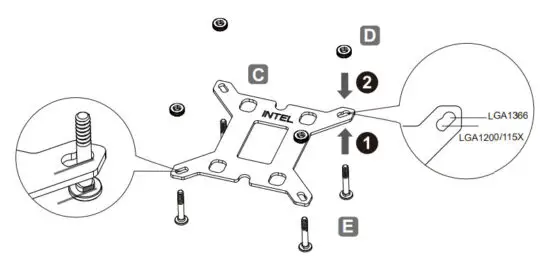ENERMAX ETS F40 BK 140mm CPU Air Cooler - Required moun�ng parts 2