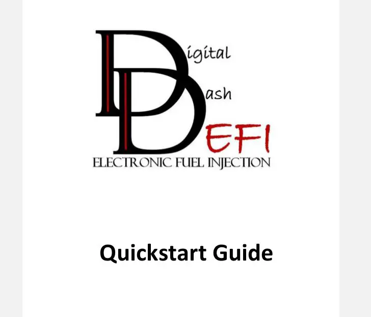 ELECTRONIC FUEL INJECTION DF15902 DEFI Sports Digital Dashboard Display User Guide