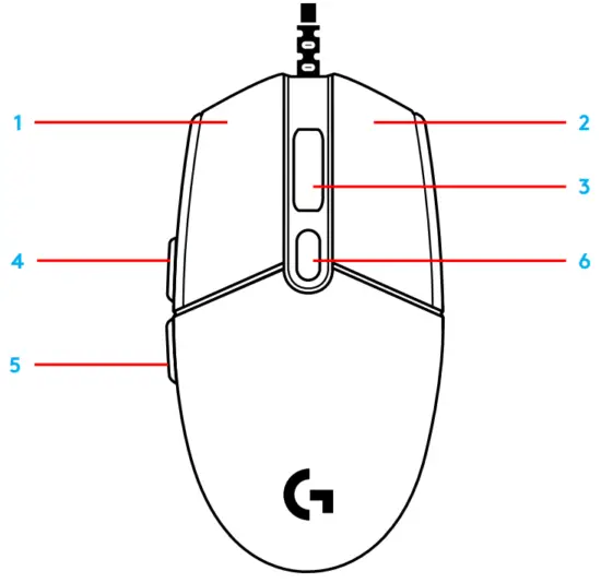 logitech G102 Lightsync Gaming Mouse - 4